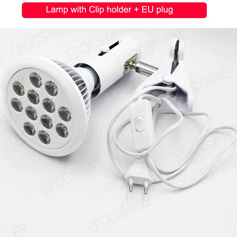 Bulb holder EU plug 45 Вт Красный светодиодный светильник для терапии глубокого Красного 660нм около инфракрасного 850nmRed светильник для терапии омоложения кожи светильник для удаления морщин панель - Испускаемый цвет: Bulb holder EU plug