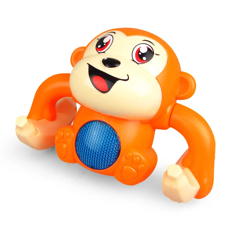 

Electric Flipping Monkey Children Animal Model Toy Voice Control Induction Cartoon Rolling Banana Baby Gift Monkey Toy