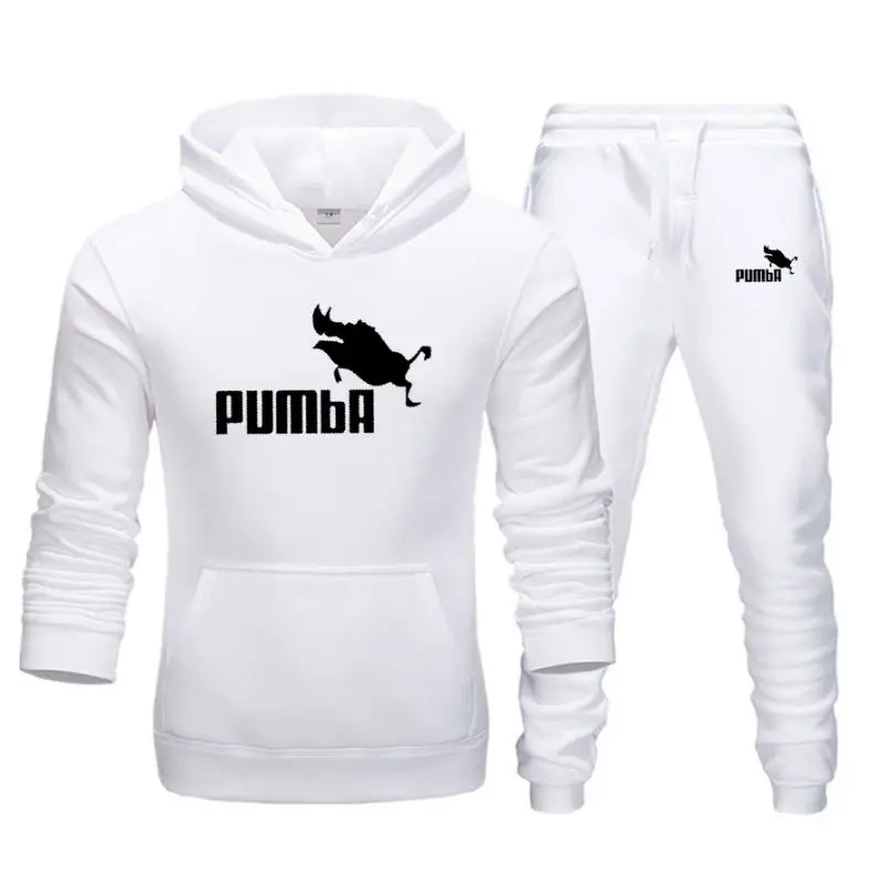 Зимний мужской костюм Спортивная одежда + брюки двойная Повседневная модная