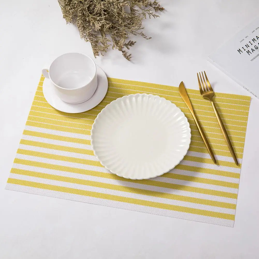 Нескользящий обеденный стол из ПВХ в полоску теплоизоляционный коврик для