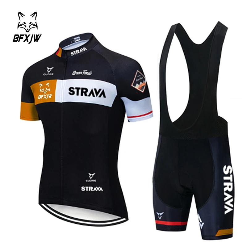 

2021 nova red strava pro equipe de bicicleta manga curta maillot ciclismo camisa de ciclismo dos homens vero respirvel ciclism