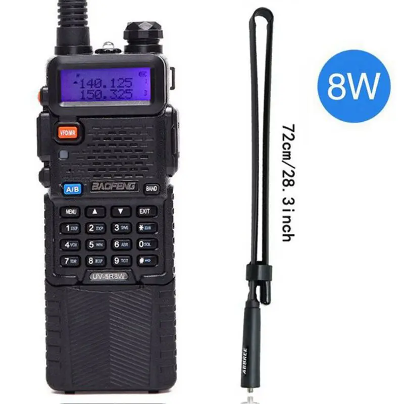 Baofeng UV 5R 8 Вт портативная рация мощная 3800 мАч 10 км 50 дальность UV5r Двухдиапазонная cb