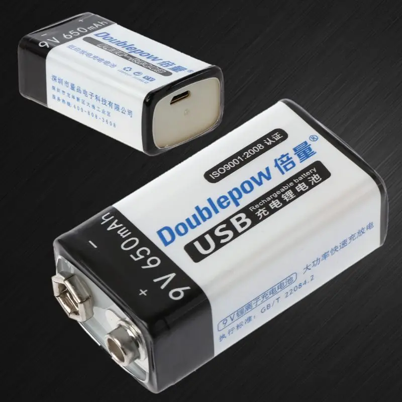 9V 6F22 650mAh литий-ионная аккумуляторная батарея микро USB батареи 9 v литиевые для мультиметра микрофона игрушки дистанционного управления KTV использования