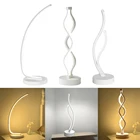 Современная Минималистичная Светодиодная настольная лампа для спальни, прикроватная акриловая настольная лампа, светильник для чтения, ночсветильник светильник щение