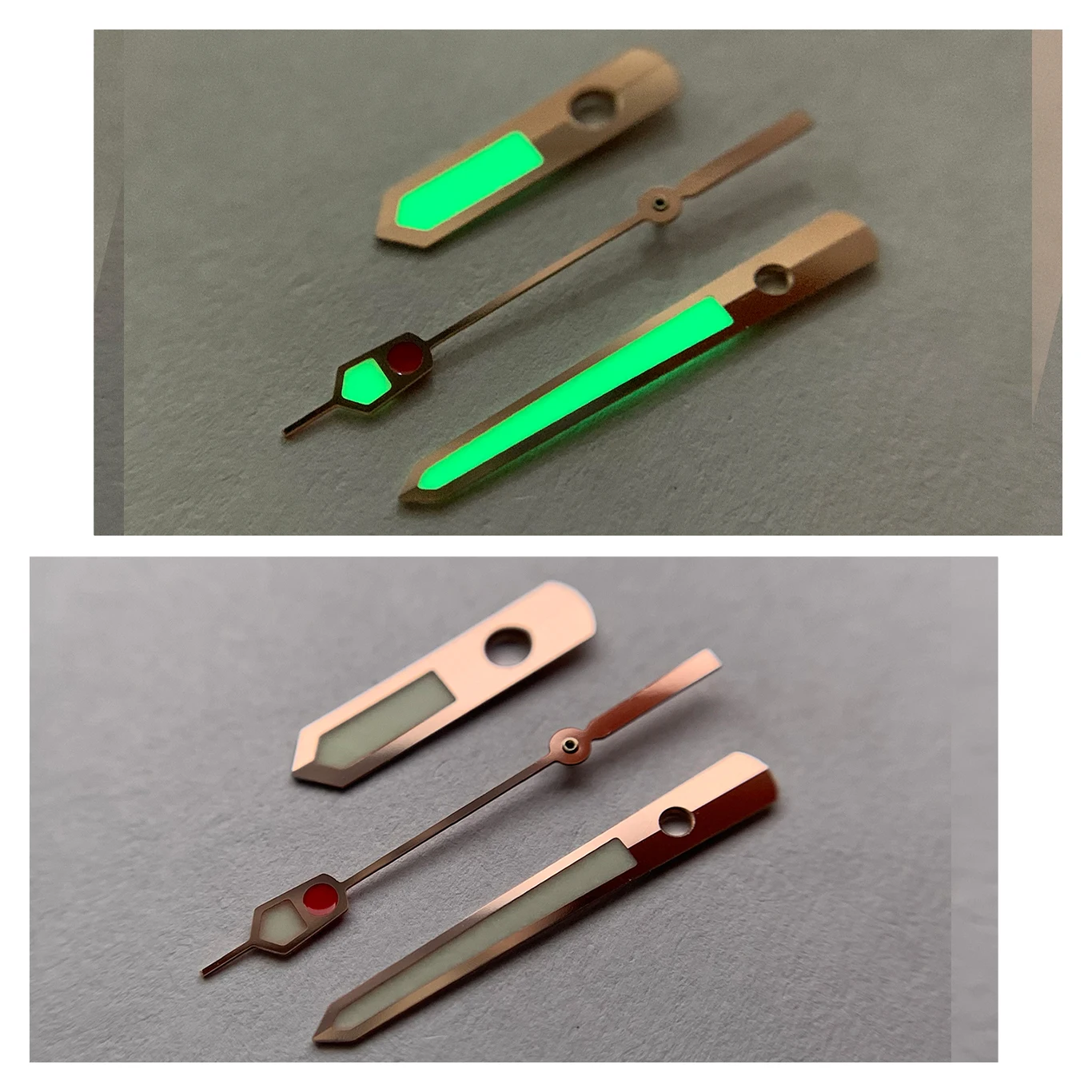

Rosegold Quality Watch Parts Diving C3 Green Luminous Watchhands fit NH35 NH36 62mas Automatic Movement for S Prospex Modify Sub
