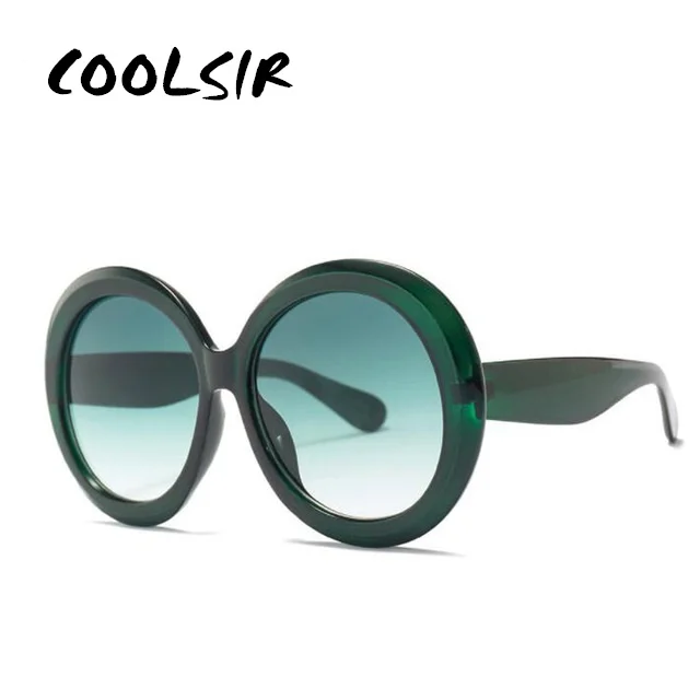 Круглые Солнцезащитные очки большого размера d, модные женские большие зеленые солнцезащитные очки в стиле ретро, Женские винтажные брендо...