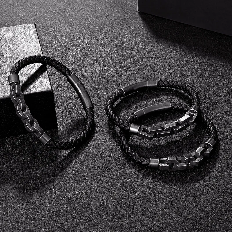 Винтажный браслет для мужчин веревочная цепочка ювелирные изделия кожаные