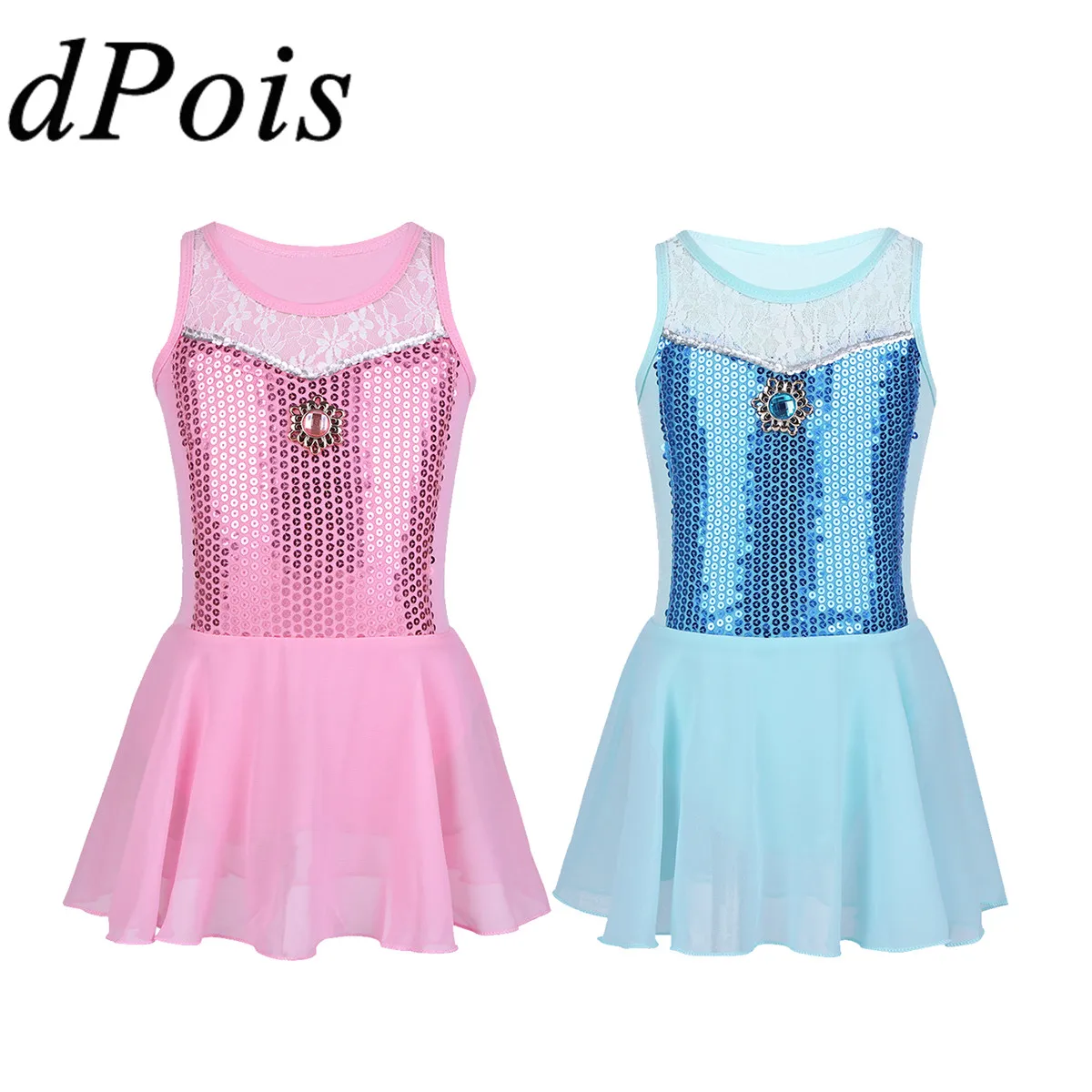 DPOIS/детское балетное платье пачка для танцев девочек Детская гимнастическая юбка