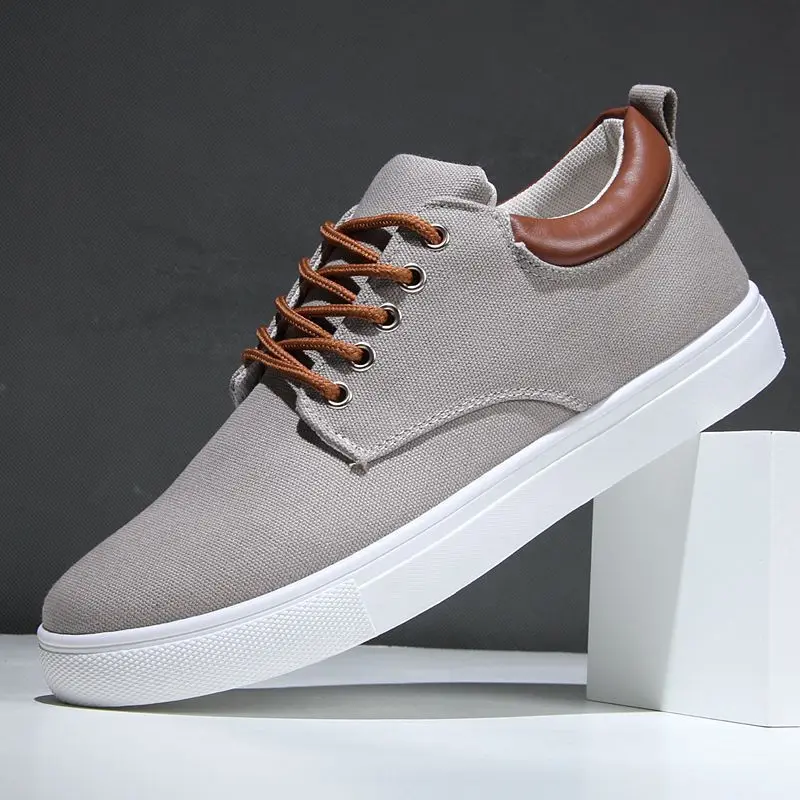 

2020 New Arrival Plain Color Men's Sport Shoes Plus Size 39-47 Classic Man Canvas Shoes Comfort Sneakers Men Casual Sneakers