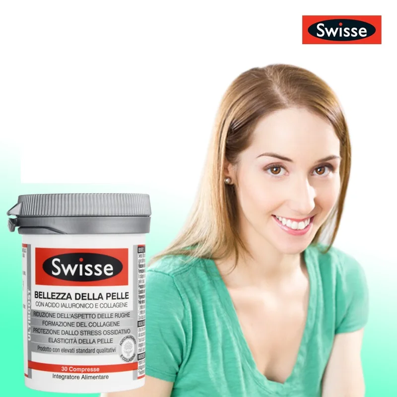 

Australia Swisse Bellezza Della Pelle Hyaluronic Acid Collagen Healthy Hair Nails Skin Beauty 30Tablet Health Dietary Supplement