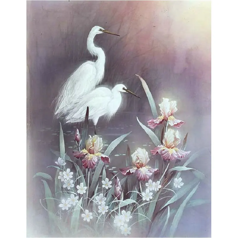 5D алмазная вышивка сделай сам Egret животное 3D полная живопись пейзаж крестиком