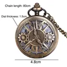 Новинка 2021, Модные Винтажные полые кварцевые карманные часы унисекс в стиле панк с цифрами, ожерелье с подвеской для свидания, подарка, вечеринки