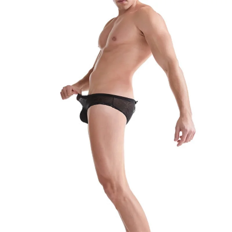 Мужские Клубные Соблазнительные трусы-брифы из ледяного шелка сексуальные