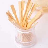 9cm disposable bamboo fruit picks buffet sushi cocktail mini forks biodegradable sandwich desserts pick for party 100 pcsbag