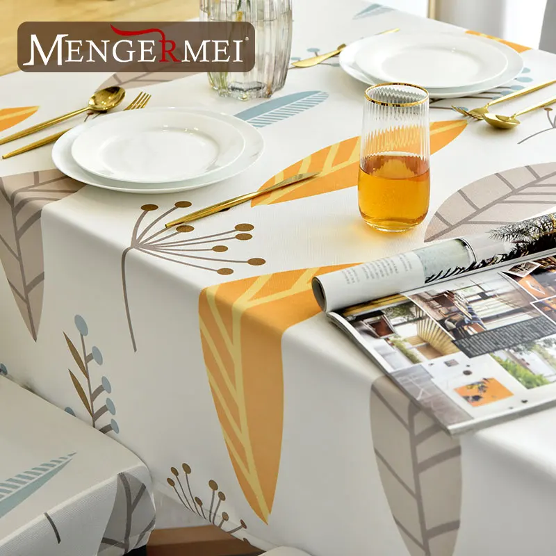MENERMEI лист завод по производству белых скатерть крышка стула Nordic Стиль