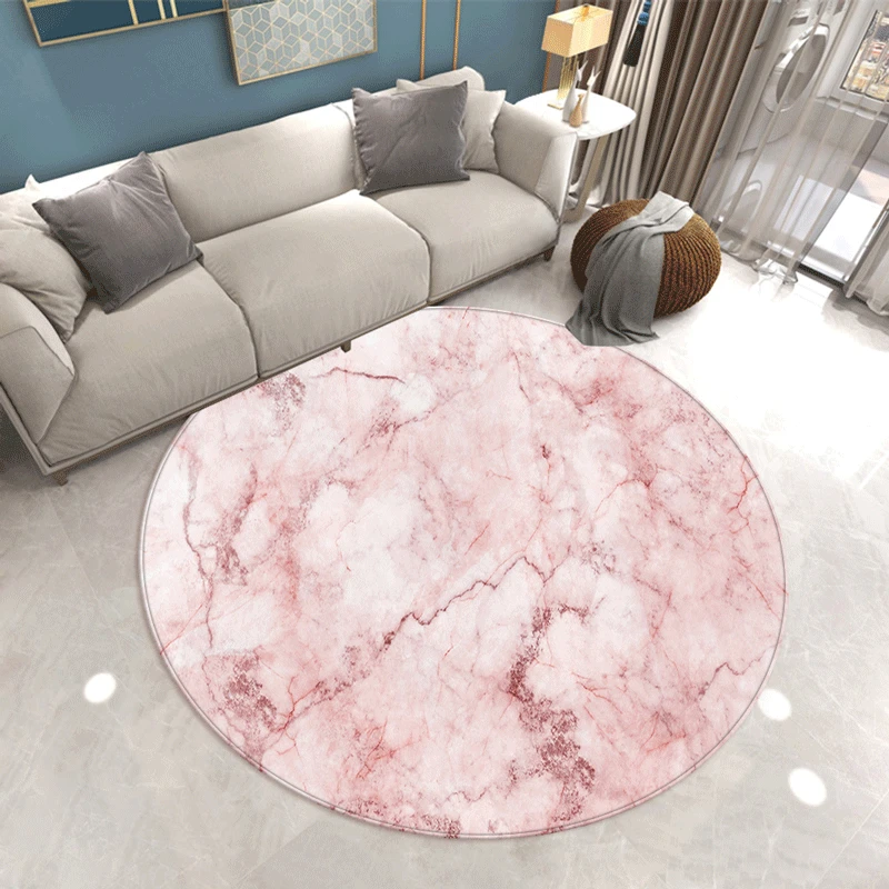 Marbling Pattern Round Carpet Lotus Chair Floor Mat Soft Carpets for Living Room Anti-slip Rug Bedroom Decor | Дом и сад