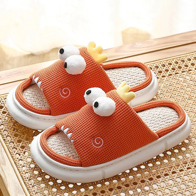 Mo Доу Всесезонные тапочки Милая домашняя обувь Женские и мужские спальня