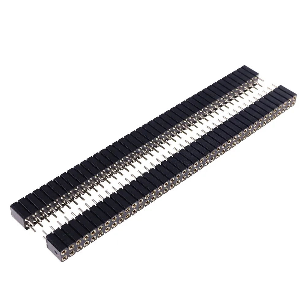 50 шт. 2x40 P 80 Pin 2 54 мм 0 1 &quotPCB женский обработанный круглый заголовок пластиковая