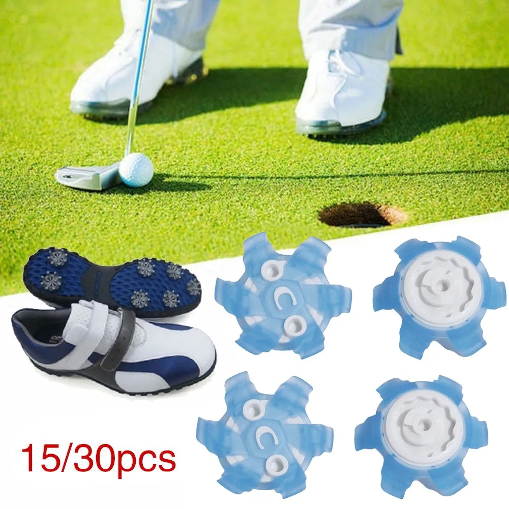 Tacos duraderos con puntas suaves para zapatos de Golf, accesorios de entrenamiento, con tornillo de giro rápido, 15/30 piezas