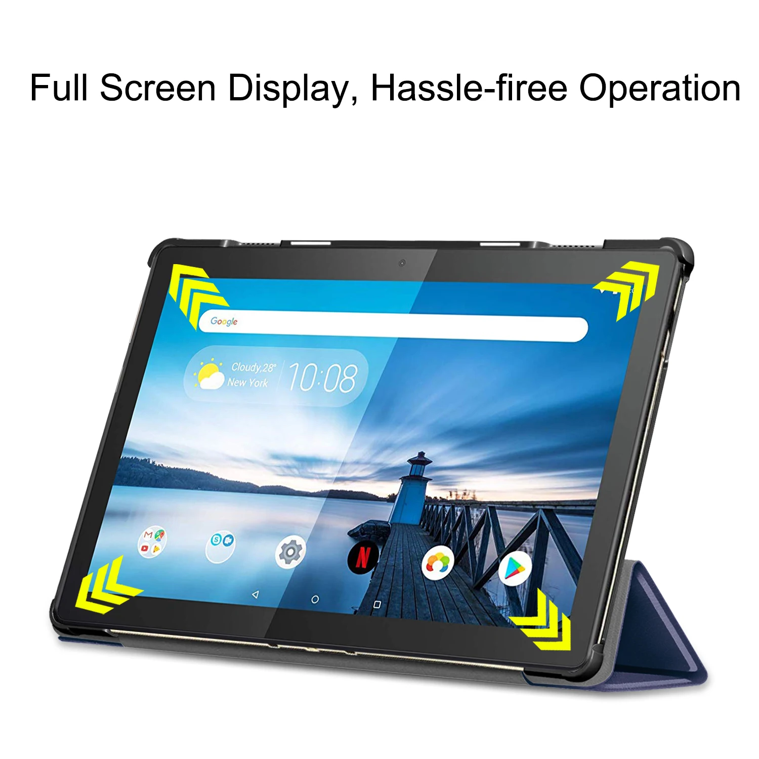 

For Lenovo tab M10 TB-X605F TB-X605L TB-X505F Auto Sleep/Wake case with Alexa display Leather For Lenovo tab M10 tablet Cover
