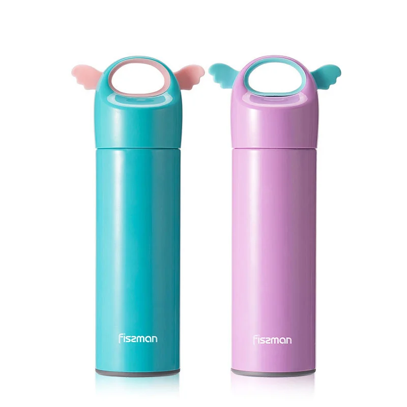 Термос из нержавеющей стали с двойными стенками и ручкой 400 мл|Вакуумные фляги