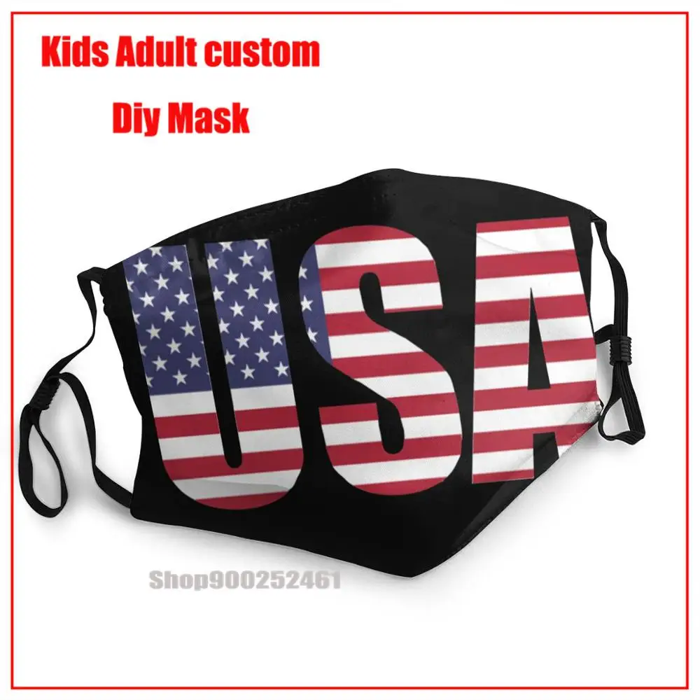 

Праздновать свой патриотизм с этим буквы USA дизайн DIY моды маска для лица многоразовая маска uxury дизайнерские маска на лицо