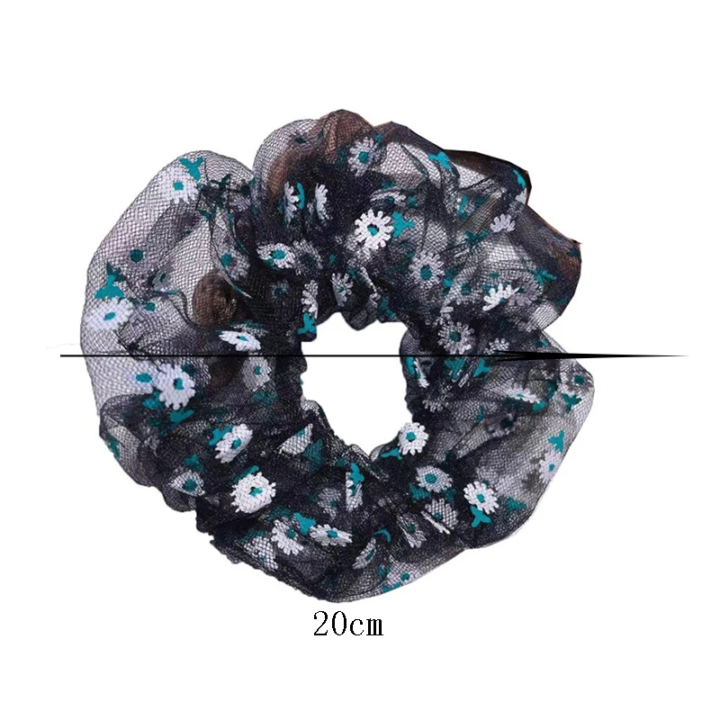 

1Pcs Elastic Hair Accessories For Women Girls Lace Pink Blue Rubber Band Ponytail Holder Gum For Hair Ties Scrunchies Hairband