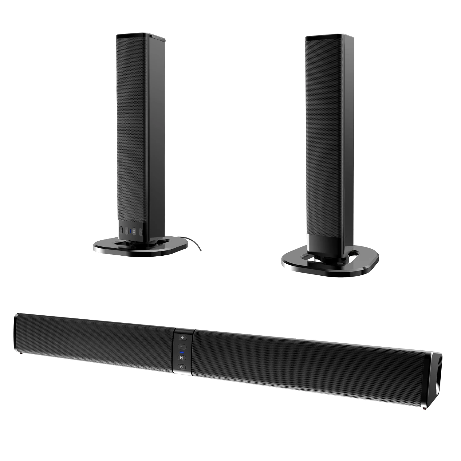 Съемная звуковая панель 4 0 каналов 3D объемный звук 20 Вт Bluetooth 2 колонки с