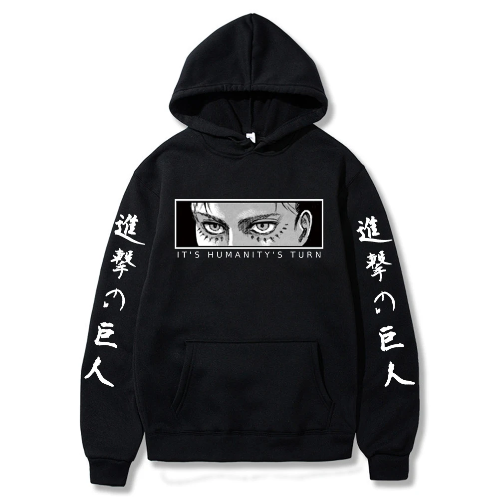 

Harajuku Hoodie Attack on Titan Eyes Printed Long Sleeves Casual Men/women Sweatshirt Hoodies Anime Hoodie Tops