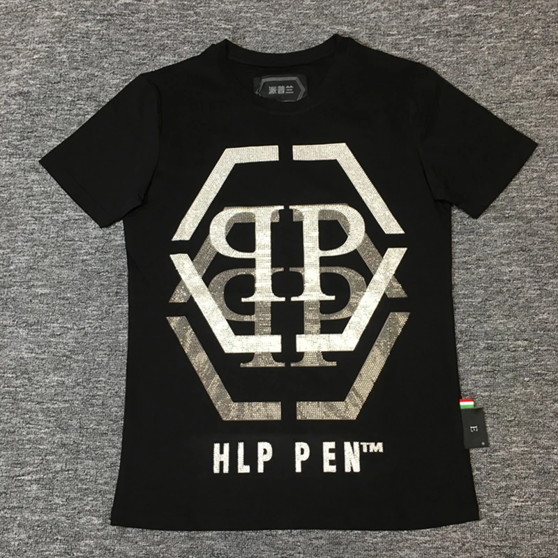 

Мужская футболка в стиле панк, с коротким рукавом и черепами