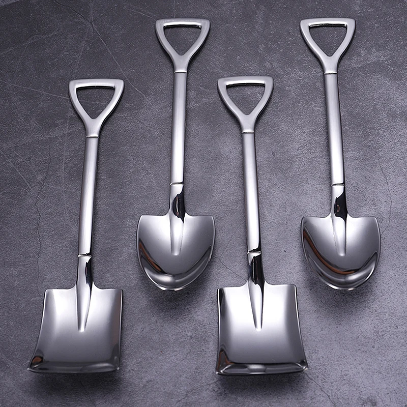 Spade Spoon из нержавеющей стали креативный десерт арбуз торт специальная ложка милая