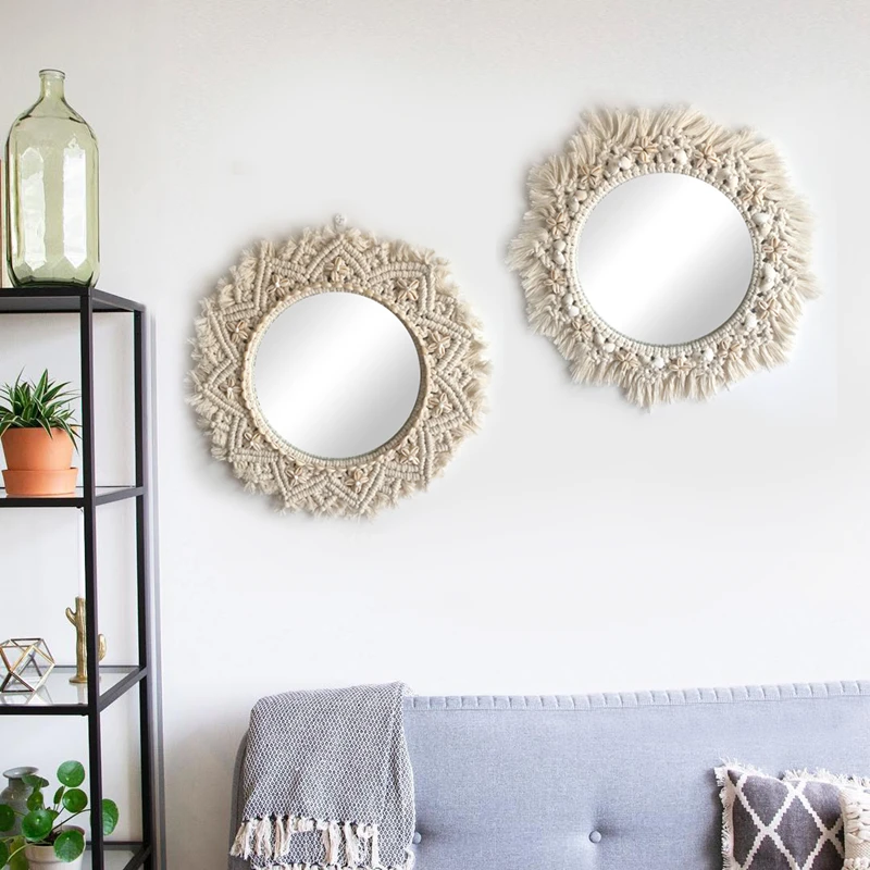 Настенные подвесные зеркала Macrame Ins скандинавские настенные настенный гобелен
