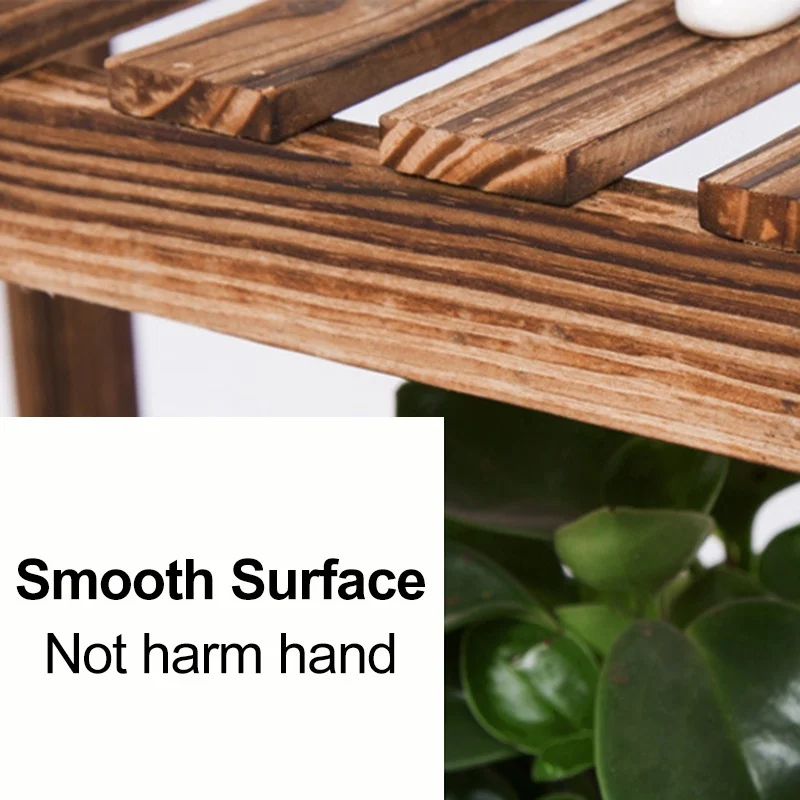 Мульти ярусный деревянный завод стойка для цветов с колесами растения полки в