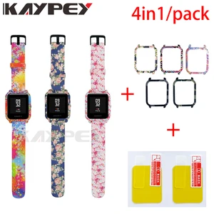 Чехол для часов Amazfit ремешок Bip 4 в 1, защитный ремешок с рамкой, аксессуары для Huami Amazfit Bip