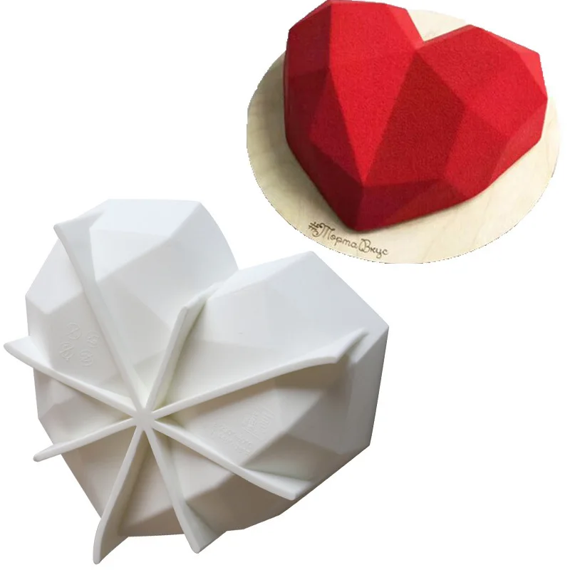 Свеча сердце форма для выпечки мусс Diy любовь силикагель Mu шоколадные модели