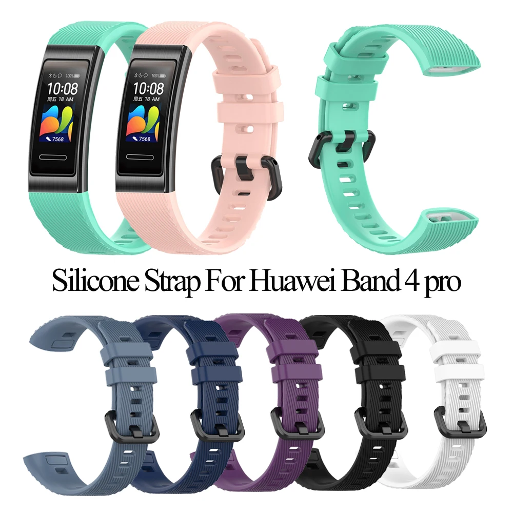 Ремешок силиконовый для Huawei Band 4 3 pro спортивный сменный оригинальный мягкий