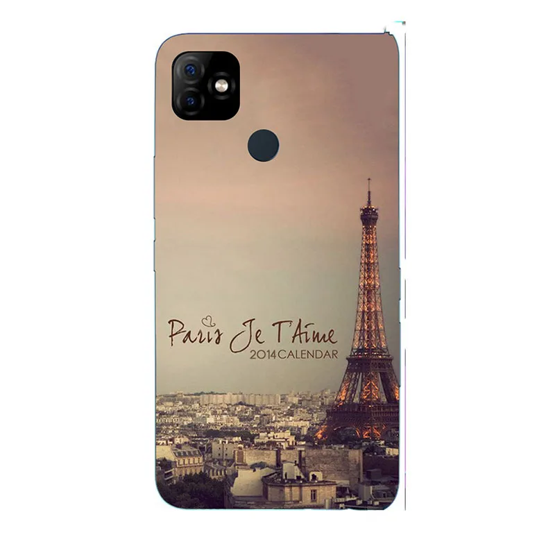 Силиконовый защитный чехол для ITEL P36 Pro Vision 1 plus из мягкого ТПУ с принтом