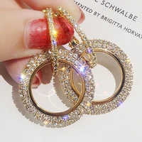 2021 aretes earing geometry with crystal act the role ofing is tasted new popular circle earrings all circles earpins joker