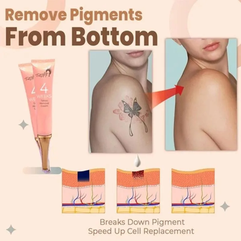 

13ml Permanent Tattoo Removal Cream No Pain Remover Cream Permanent Body Art Skin Eyebrow Fading Tattoo Supplies Cream