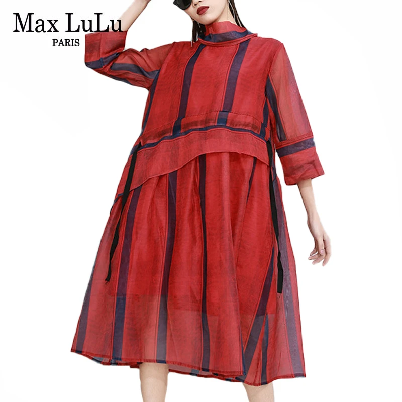 Max LuLu 2020 летние корейские модные уличные женские элегантные вечерние платья