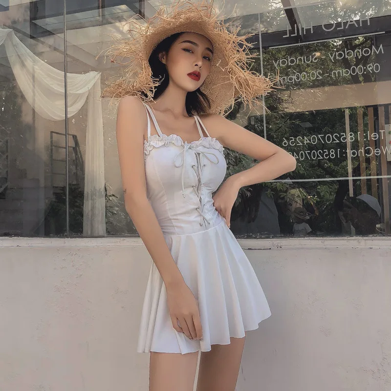 Женский купальник в Корейском стиле Ins Новый Цельный для похудения