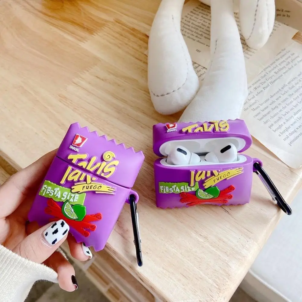 Защитный чехол Takis для наушников AirPods 1 2 Pro мягкий силиконовый с 3D изображением