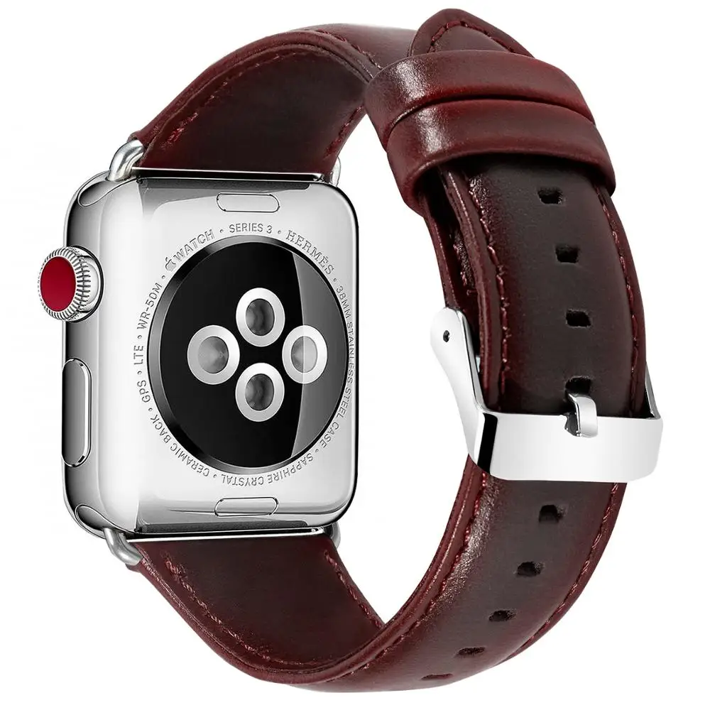 Ремешок для часов Apple Watch 4 кожаный ремешок 38 мм 42 40 44 мм|Ремешки часов| |
