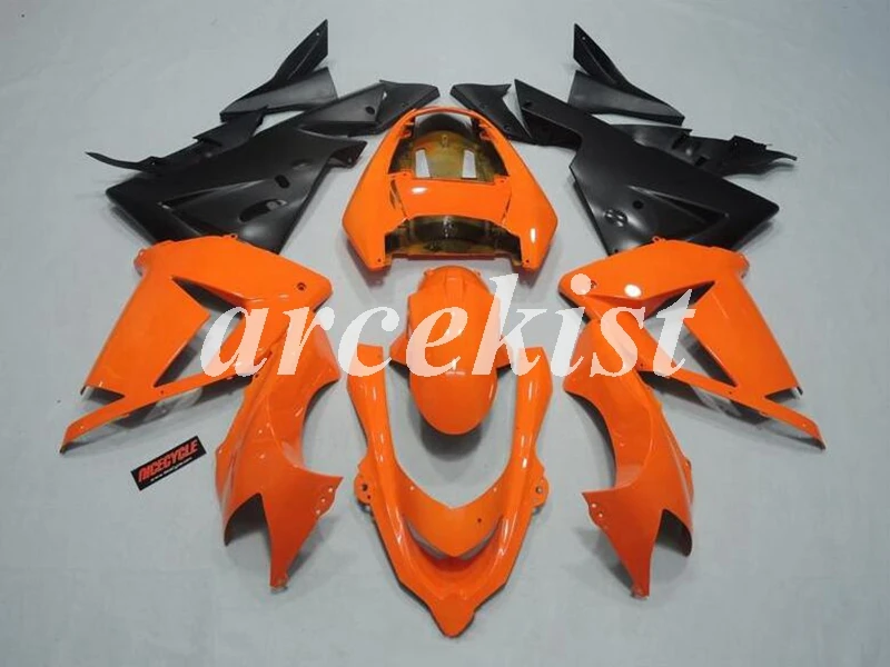 

4 подарки Новый ABS мотоцикл обтекатели комплект подходит для kawasaki Ninja ZX10R 2004 2005 04 05 10R ZX-10R тела набор оранжевый