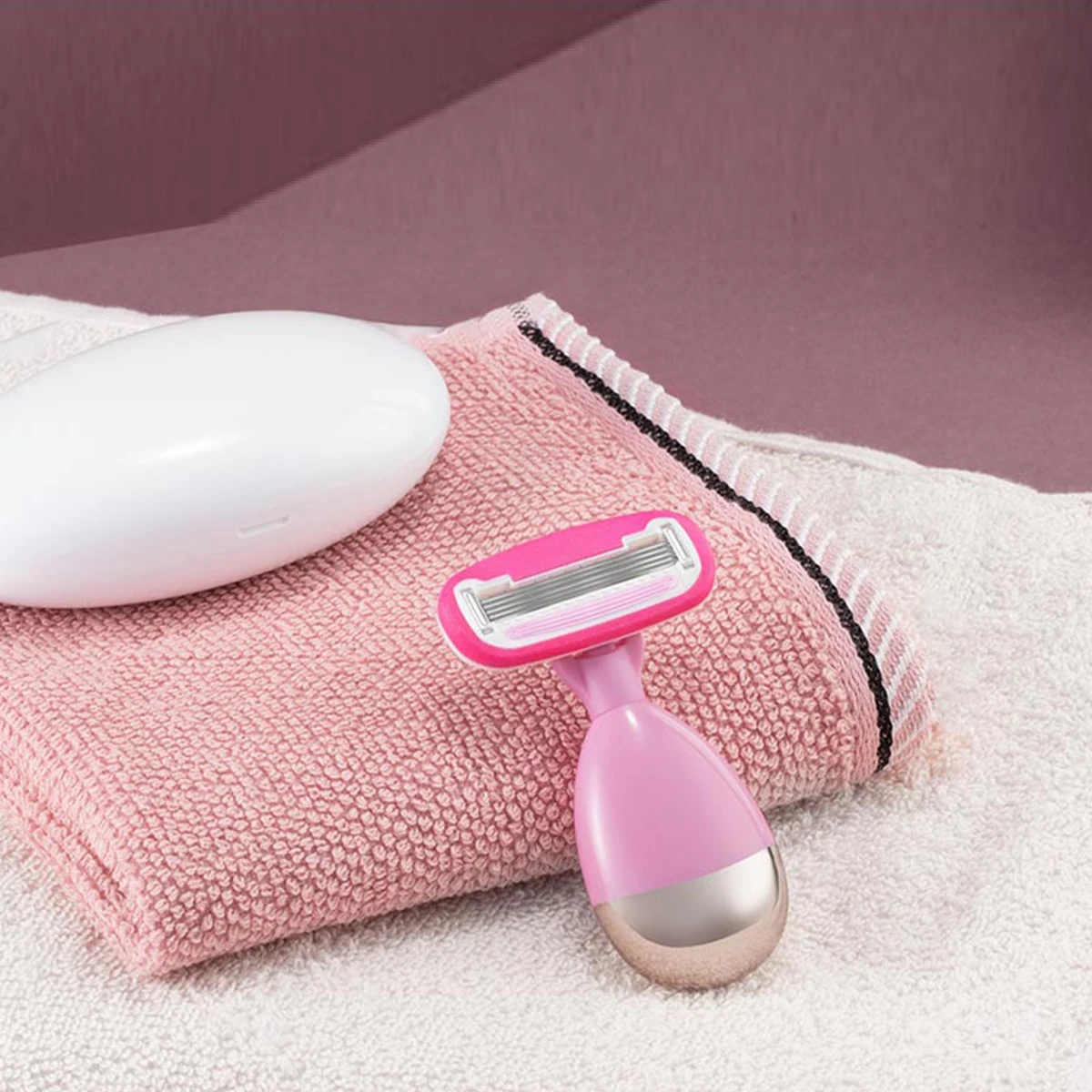 

Zhibai Lady Shaver DL2 Pink Razor Mini Portable Removable 5-Layer Cutter Manual Shaving Hair Safety Razor For Women Body
