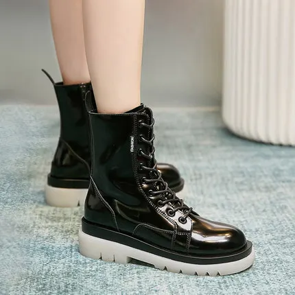 

Thick-soled knight Martin boots 2021 spring, autumn and winter new all-match fashionable large size women's short boots