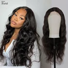 Бразильские волнистые T-образные парики из человеческих волос, парики для чернокожих женщин, парики из человеческих волос без повреждений, 13x4x1, предварительно выщипанные отбеленные парики из узлов