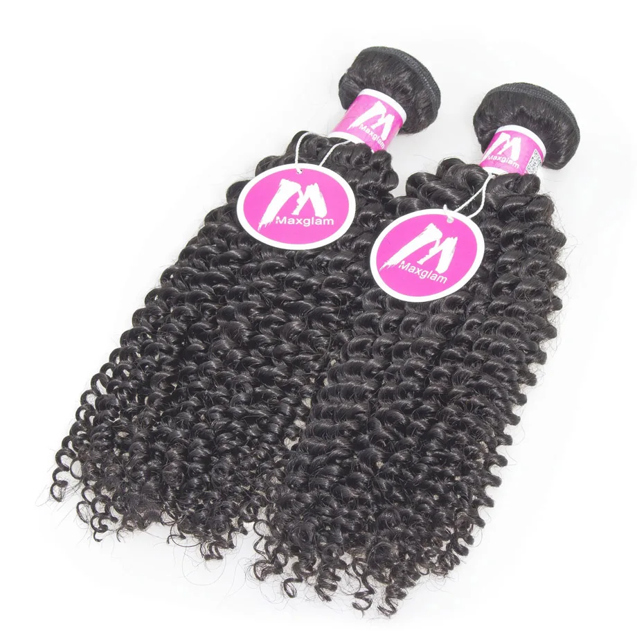 Maxglam перуанские Виргинские Волосы Кудрявые кудрявые необработанные натуральные
