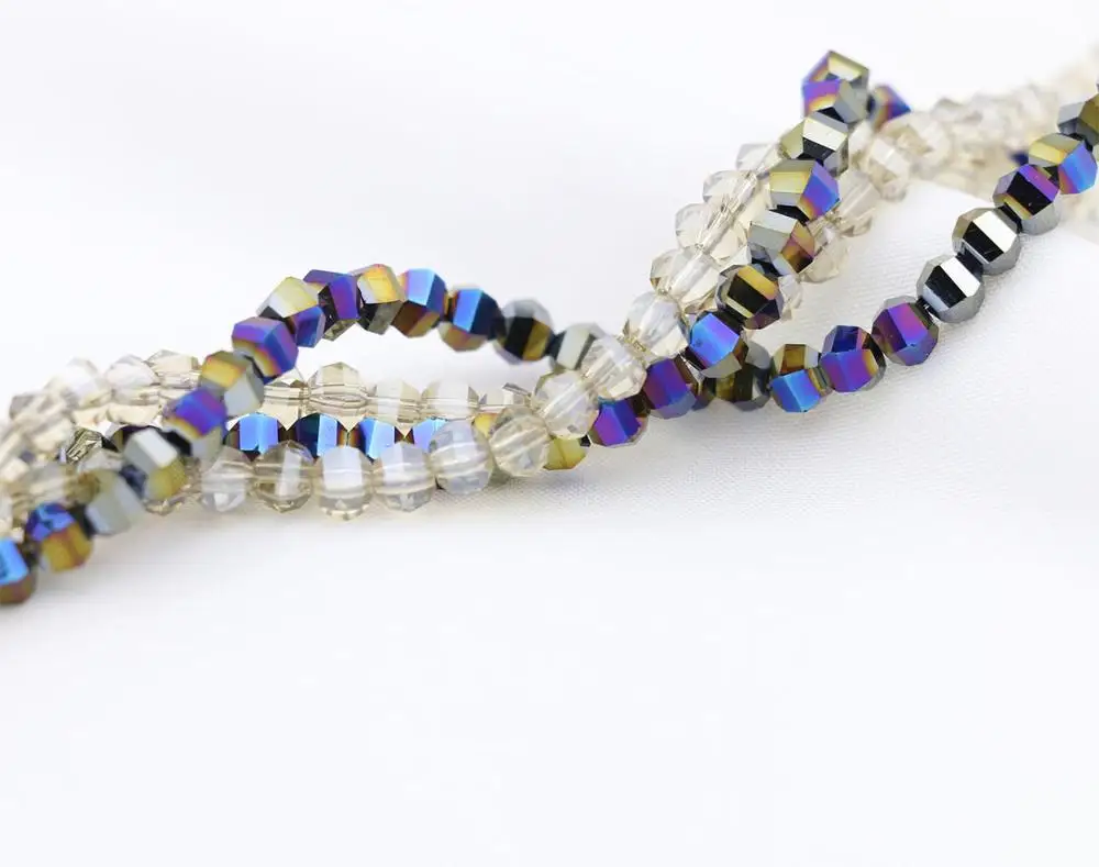 4mm about 100pcs colorful watermelon spherical faceted crystal glass beaded DIY jewelry bracelet necklace accessory beads - купить по