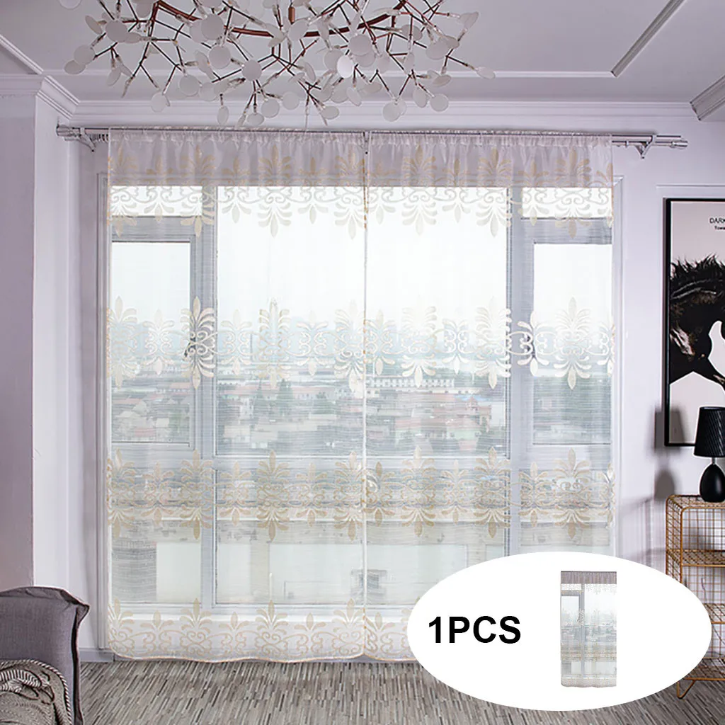 window curtain living room Sheer Curtain Tulle Window Treatment Voile Drape Valance Fabric Screening Drapes | Дом и сад